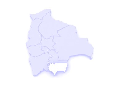 tarija Haritası. Bolivya.