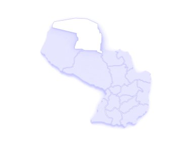 alto paraguay Haritası. Paraguay.
