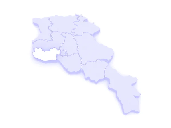 Mapa de Armavir. Armenia . — Foto de Stock