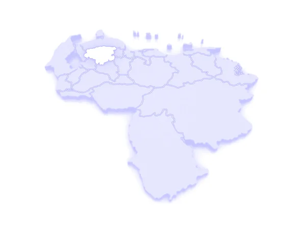 劳拉的地图。委内瑞拉. — 图库照片