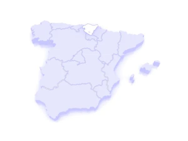 バスクの国の地図。スペイン. — ストック写真