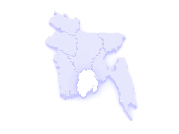 Mappa di Barisal. Bangladesh . — Foto Stock