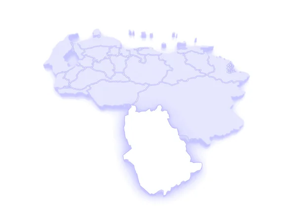 Karta över amazonas. Venezuela. — Stockfoto