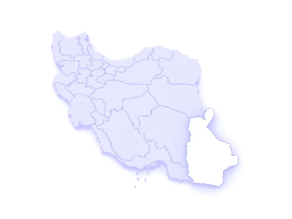 Map of Sistan and Baluchestan. Iran. — Stock Photo, Image