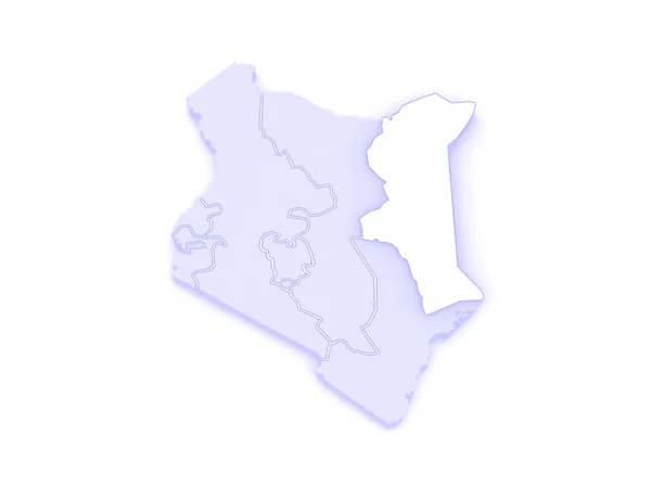 Karta över nordöstra. Kenya. — Stockfoto
