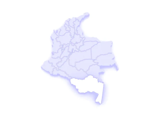 Map of Amazonas. Colombia. — Stock Photo, Image