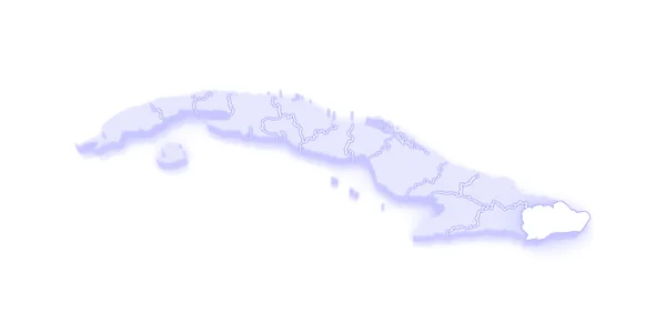 Mapa de Guantánamo. Cuba . — Fotografia de Stock