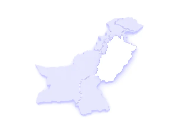 Map of Punjab. Pakistan. — Stock Photo, Image