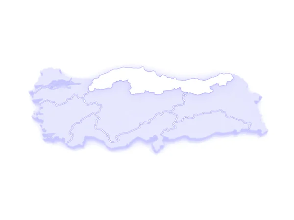 Map of The Black Sea region. Turkey. — Stock Photo, Image