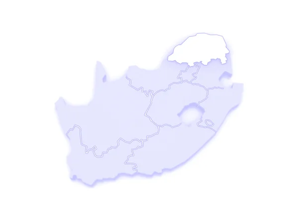 Mapa limpopo (polokwane). Jihoafrická republika. — Stock fotografie