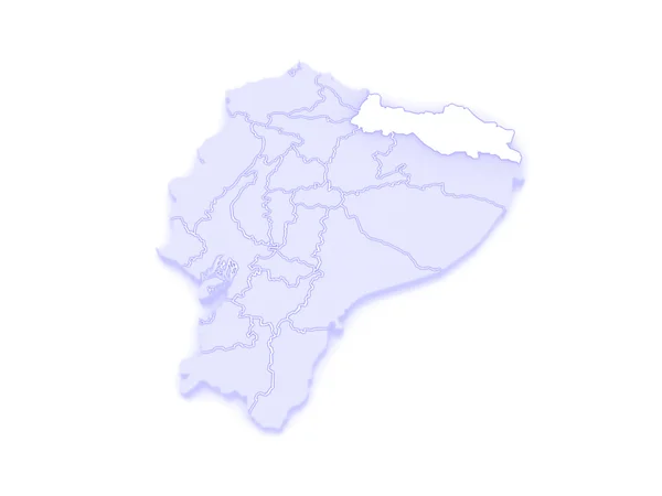 Map of Sucumbios. Ecuador. — Stock Photo, Image