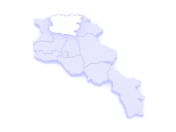 Lori 地图。亚美尼亚. — 图库照片