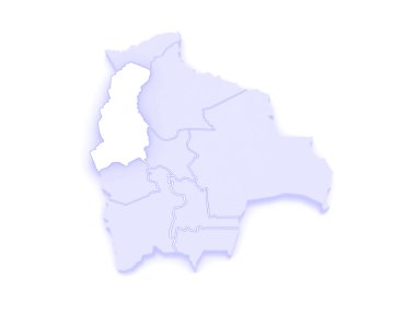 la paz Haritası. Bolivya.
