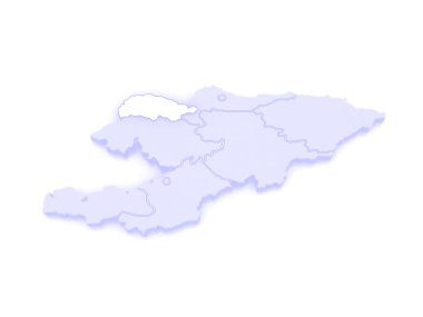 talas Haritası. Kırgızistan.