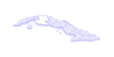 matanzas Haritası. Küba.