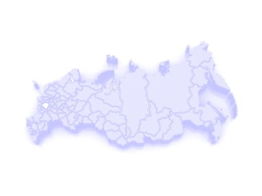 harita Rusya Federasyonu. bölgede Lipetsk.