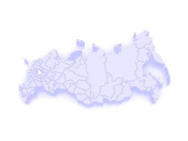 harita Rusya Federasyonu. Vladimir Bölgesi.
