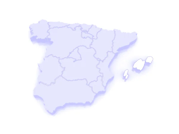 Mapa das Ilhas Baleares. Espanha . — Fotografia de Stock