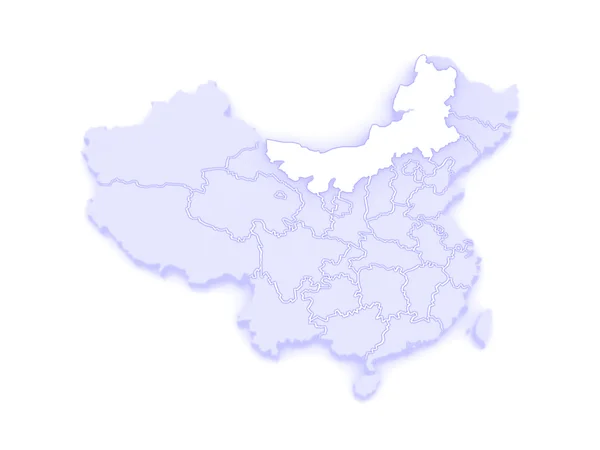 Harta Mongoliei Interioare. China . — Fotografie, imagine de stoc