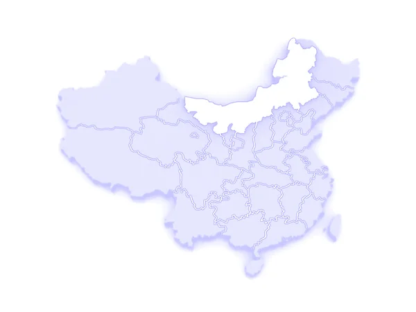 Map of Inner Mongolia. China. — Stock Photo, Image