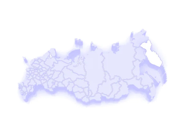 Карта Российской Федерации. Камчатский край . — стоковое фото