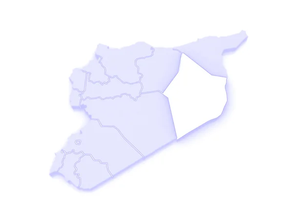 Map of Deir ez-Zor. Syria. — Stock Photo, Image