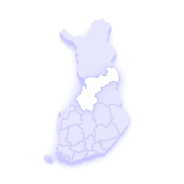 北ポフヤンマー県の地図フィンランド. — ストック写真