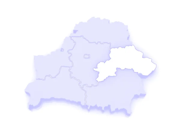 Mappa della regione di Mogilev. Bielorussia . — Foto Stock