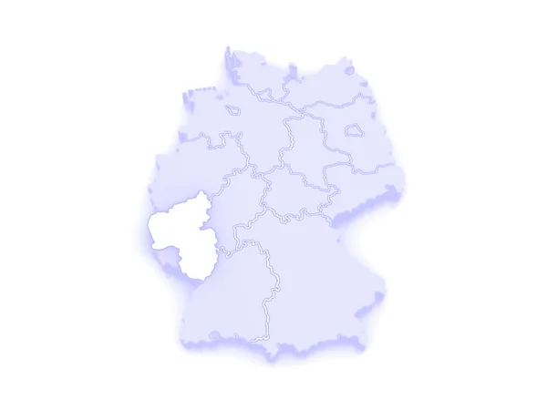 Kaart van rheinland-pfalz. Duitsland. — Stockfoto