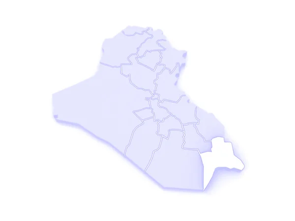 Mapa de Basora. Irak . —  Fotos de Stock