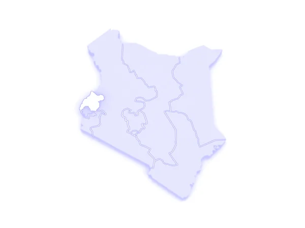 Kaart van west. Kenia. — Stockfoto