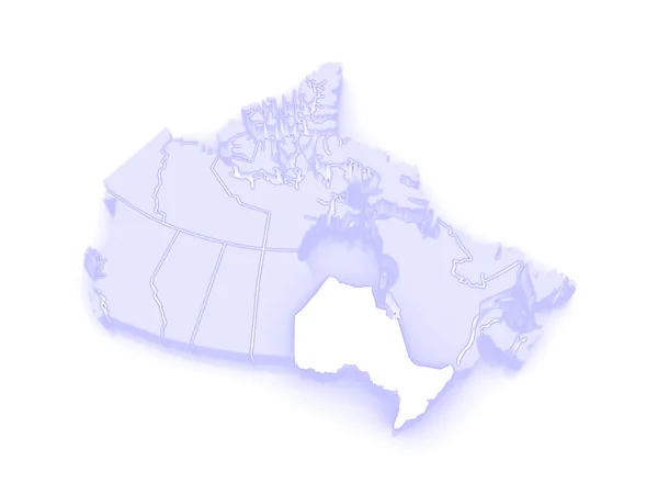 安大略省的地图。加拿大. — 图库照片