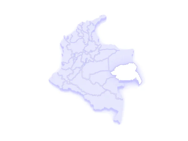 Map of Guayniya. Colombia. — Stock Photo, Image