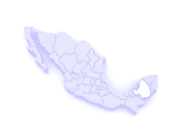 Karte von Campeche. Mexiko. — Stockfoto