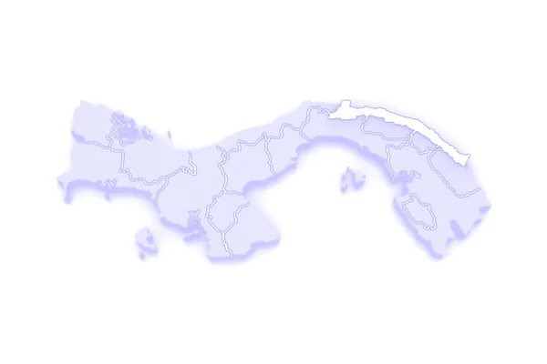 Karte von guna yala. panama. — Stockfoto