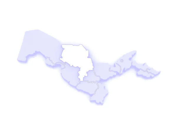 Map of Navoi. Uzbekistan. — Stock Photo, Image