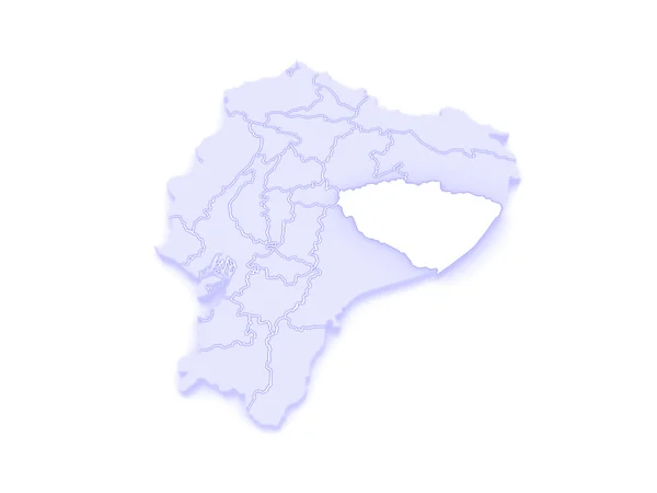 Mapa de Pastaza. Equador . — Fotografia de Stock