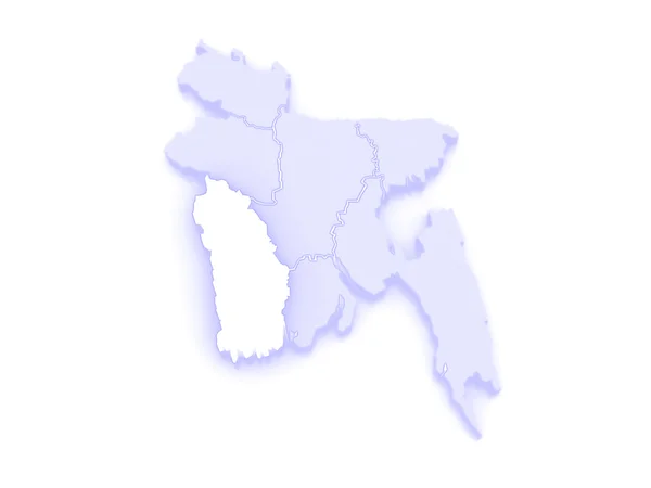 Mappa di Khulna. Bangladesh . — Foto Stock