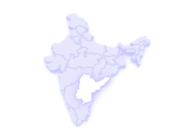 Карта Андхра-Прадеш. Индия . — стоковое фото