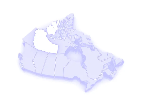 Mapa de Territorios del Noroeste. Canadá . —  Fotos de Stock