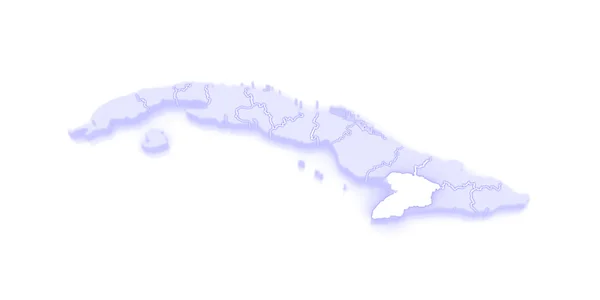 Map of Granma. Cuba. — Stock Photo, Image