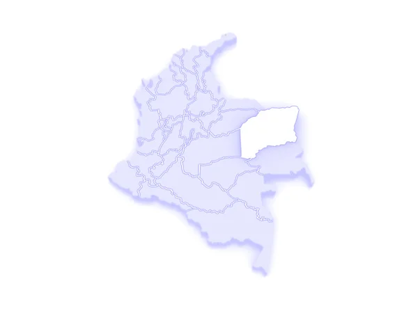 Mapa de Vichada. Colombia . — Foto de Stock