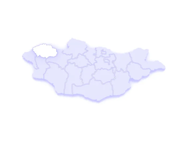 Mapa uvs. Mongolia. — Zdjęcie stockowe