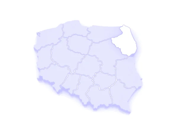 Podlasie 地图。波兰. — 图库照片