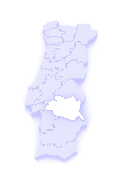 埃武拉的地图。葡萄牙. — 图库照片