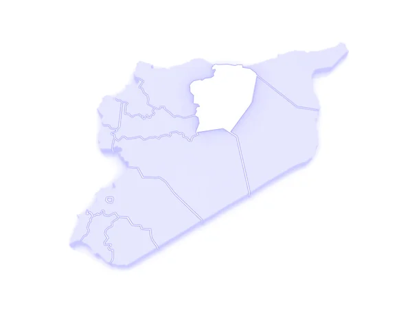 Landkarte von Racca. syrien. — Stockfoto