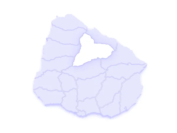 Takuarembo 地图。乌拉圭. — 图库照片