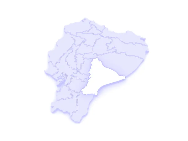 Mapa de Morona Santiago. Equador . — Fotografia de Stock