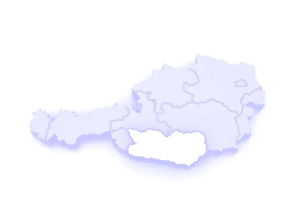 Mapa z Karyntii. Austria. — Zdjęcie stockowe