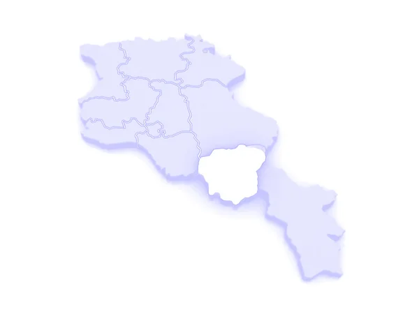 Vayots 르의 지도입니다. 아르메니아. — 스톡 사진